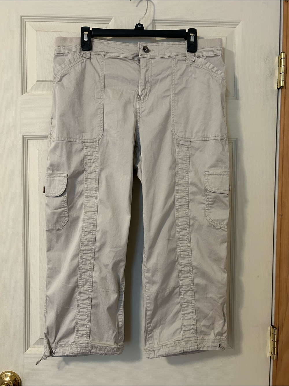 Style & Co. Women’s Cargo Capris Khaki Beige Pants 14